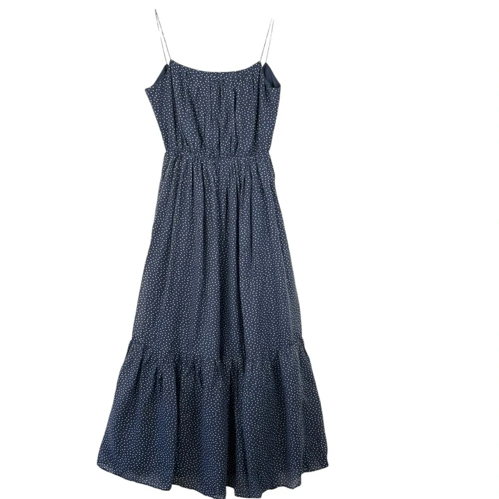 Abercrombie & Fitch Navy Blue Polka Dot Maxi Dress